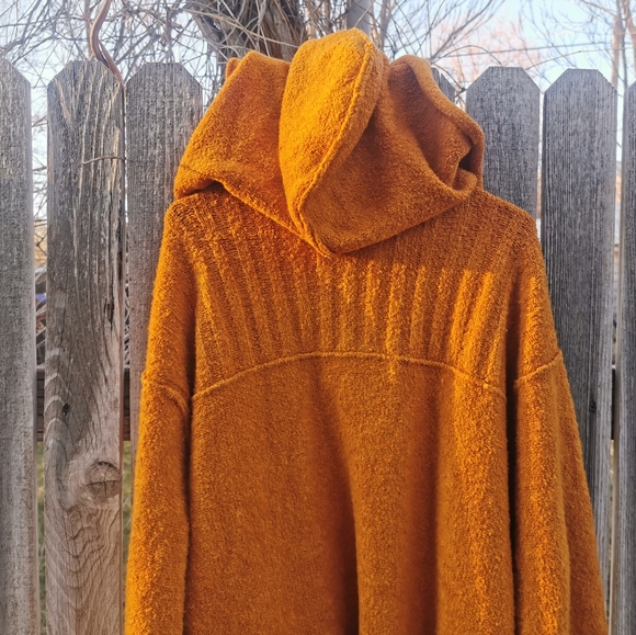 Free people long mustard cardigan sweater Sz. L - Picture 4 of 5